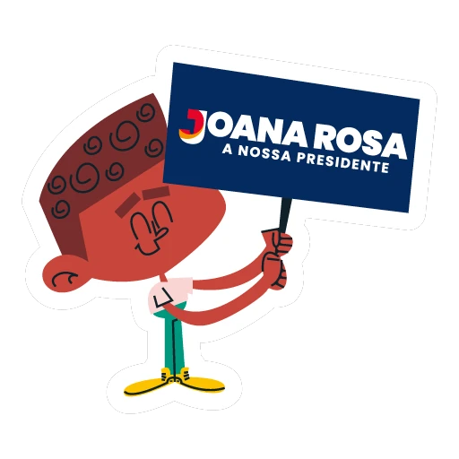 Sticker apoiante com cartaz
